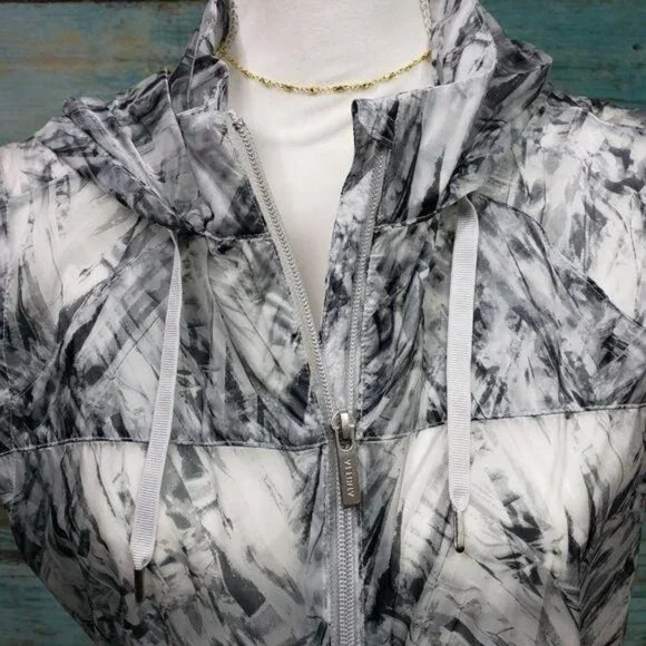 ATHLETA Inspire Hoodie Sheer Vest Cobblestone Jacket S NWOT - Picture 4 of 8